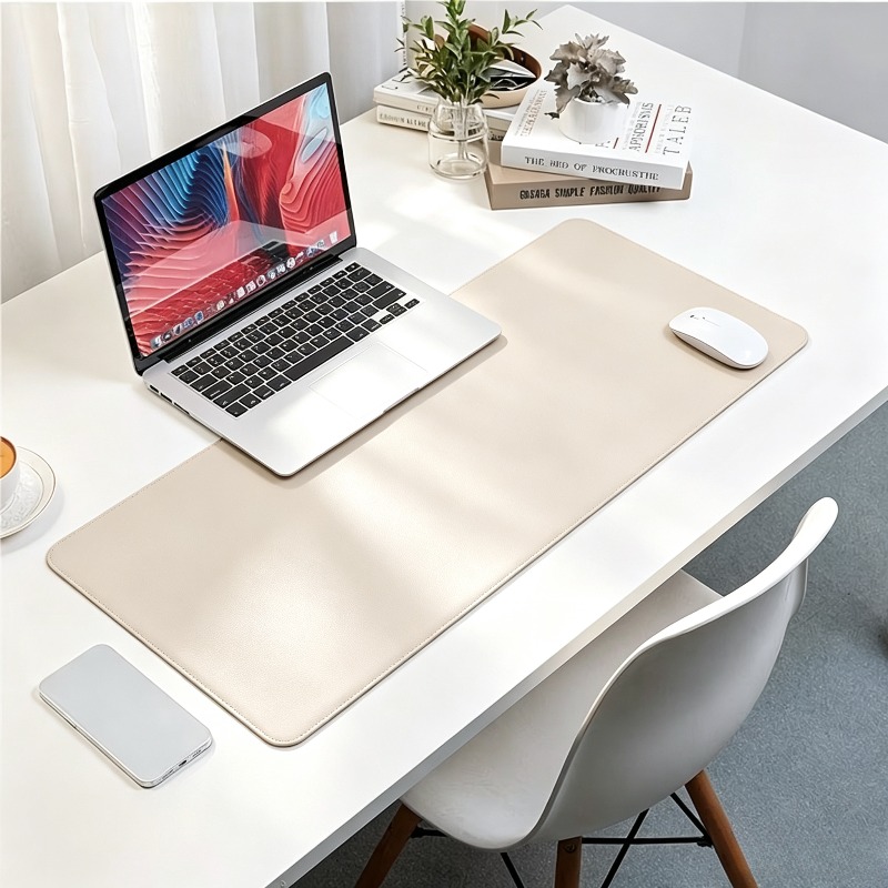 Leather Desk Pad - 1 unidad de alfombrilla grande para